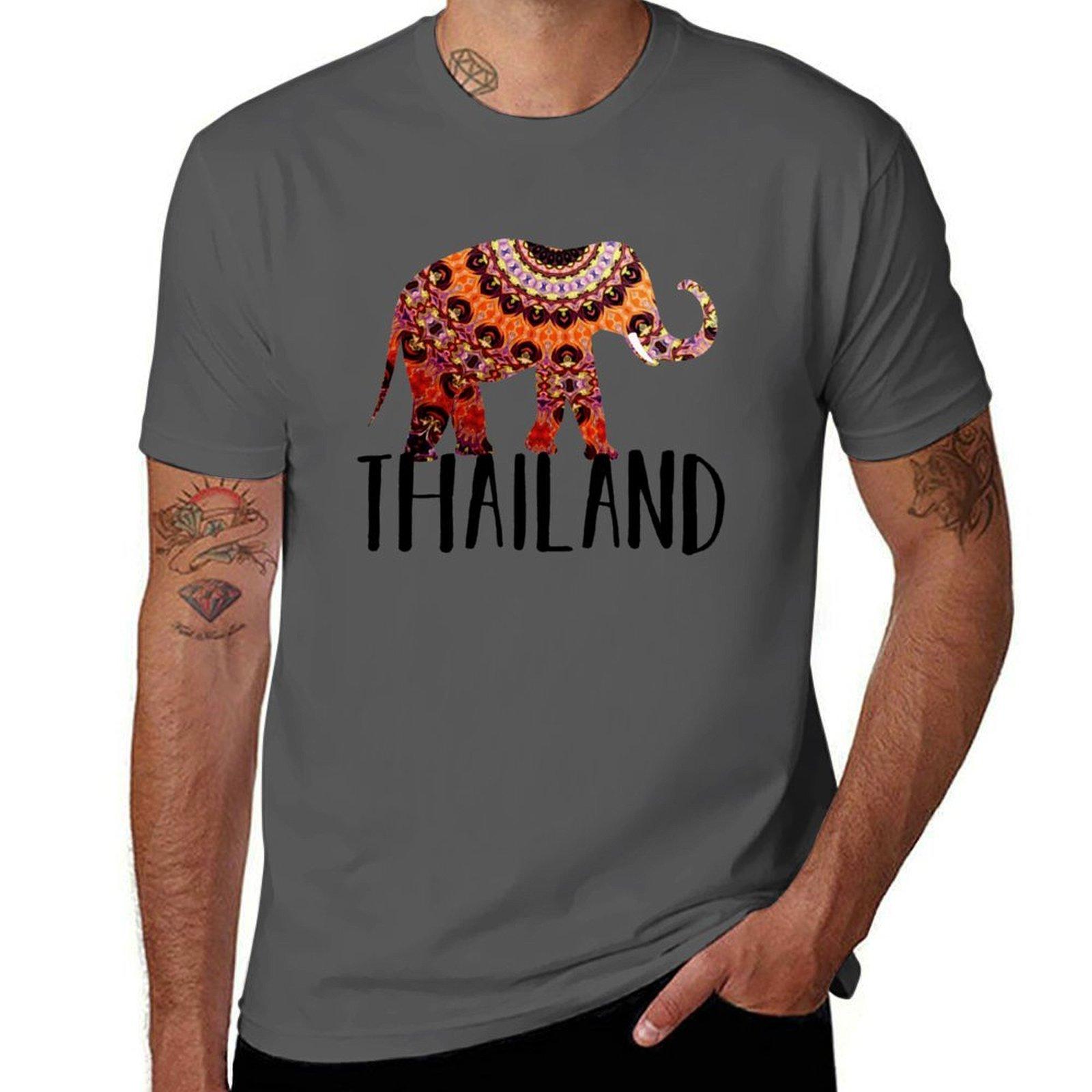 

Thailand Trip Souvenir T-Shirt t shirt for man 100 percent cotton t shirt man designer man t shirt summer T-Shirt 4XL
