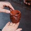 120ml Yixing Purple Clay Relief Fish Teacup Elegant Tea Bowl Tea Pair Tea-tasting Fragrance Cup Chazhan Master Cups Tea Set Gift