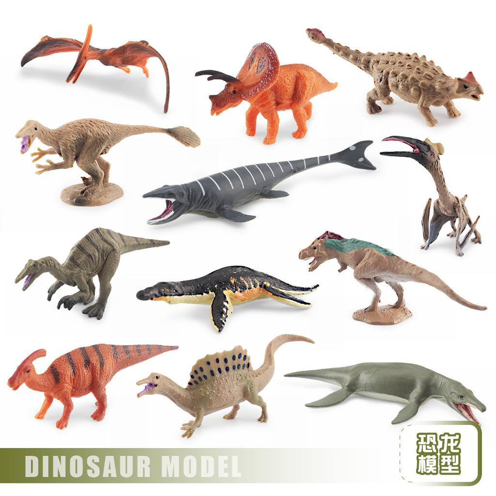 Simulation Mini Dinosaur Series Triceratops Stegosaurus Velociraptor Pterosaur Mosasaurus Brachiosaurus Diplodocus Model Ornament