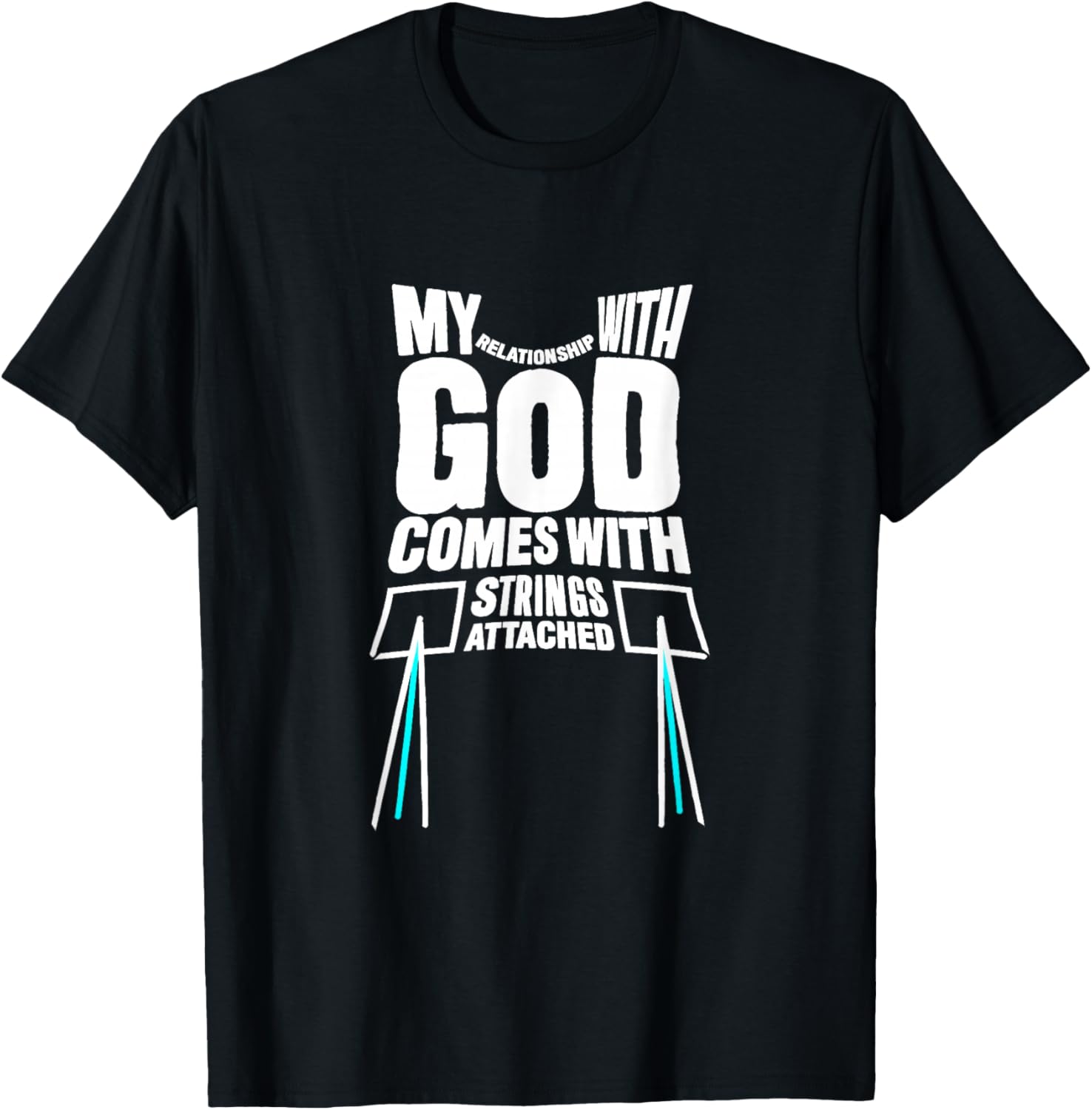 Tzitzit My Relationship with GOD Comes with Strings Attached T-Shirt S разноцветный
