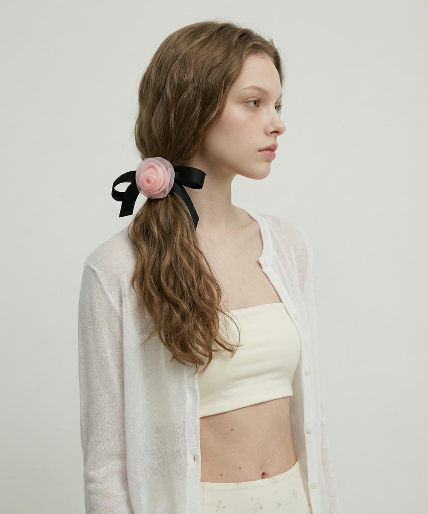 Lilykori Dual Floral Ribbon Hair Tie