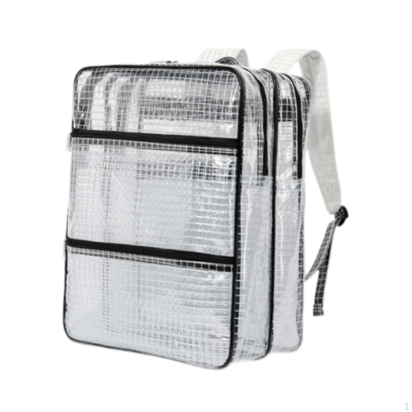 

Рюкзак-органайзер для инструментов, сетчатая сумка из ПВХ для использования в чистых помещениях электриками 35cmx20cmx45cm_White and Black