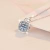 Prinzessinschliff Moissanit Sterling Silber Damen Halskette - Hochwertiger Schlüsselbein Kette Anhänger