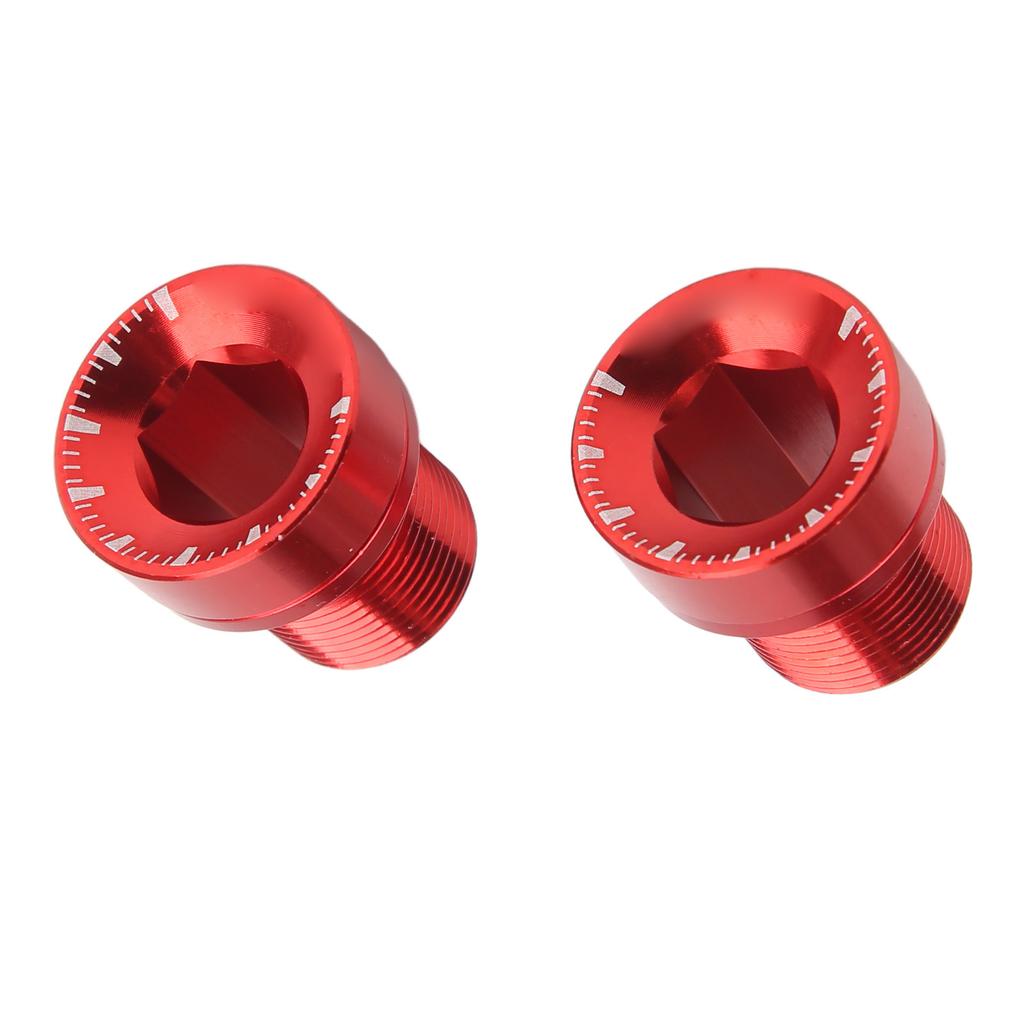 2Pcs Bike Crank Screw Spline Centre Shaft Aluminium Alloy High Strength Anticorrosion Sturdy   Bike Crank Cover