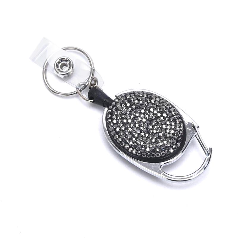 Retractable Keychain Badge Reel Clip Name Id Card Belt Keyring Bag Chain Clip