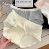 Ladies Spring and Autumn New Lovely Cotton Comfortable 7A Antibacterial  Extended Crotch Waist Underwear