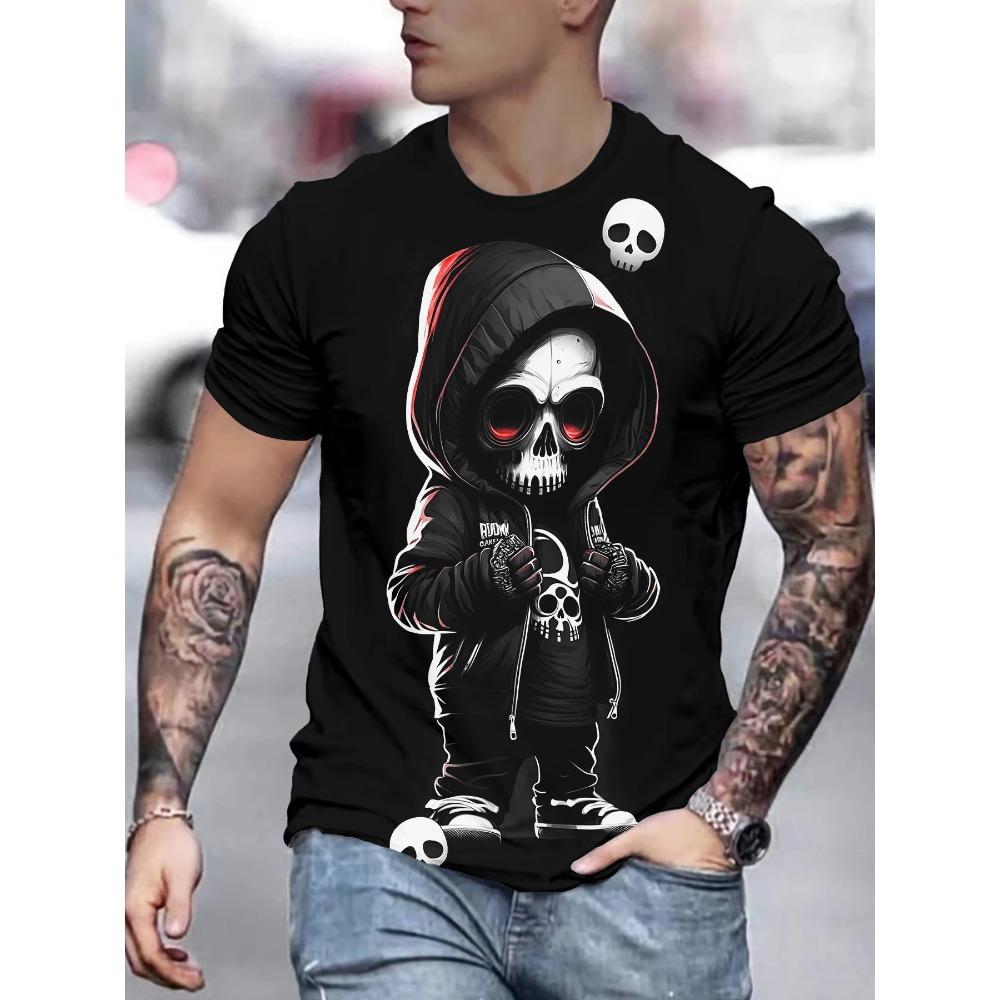 

Men s 3D Digital Printed Casual T-Shirt Fashionable Breathable Big Code Creative Personality T-shirt 2XL