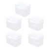 5PCS Sponge Transparent Storage Box Multipurpose Portable Clear Small Plastic Container