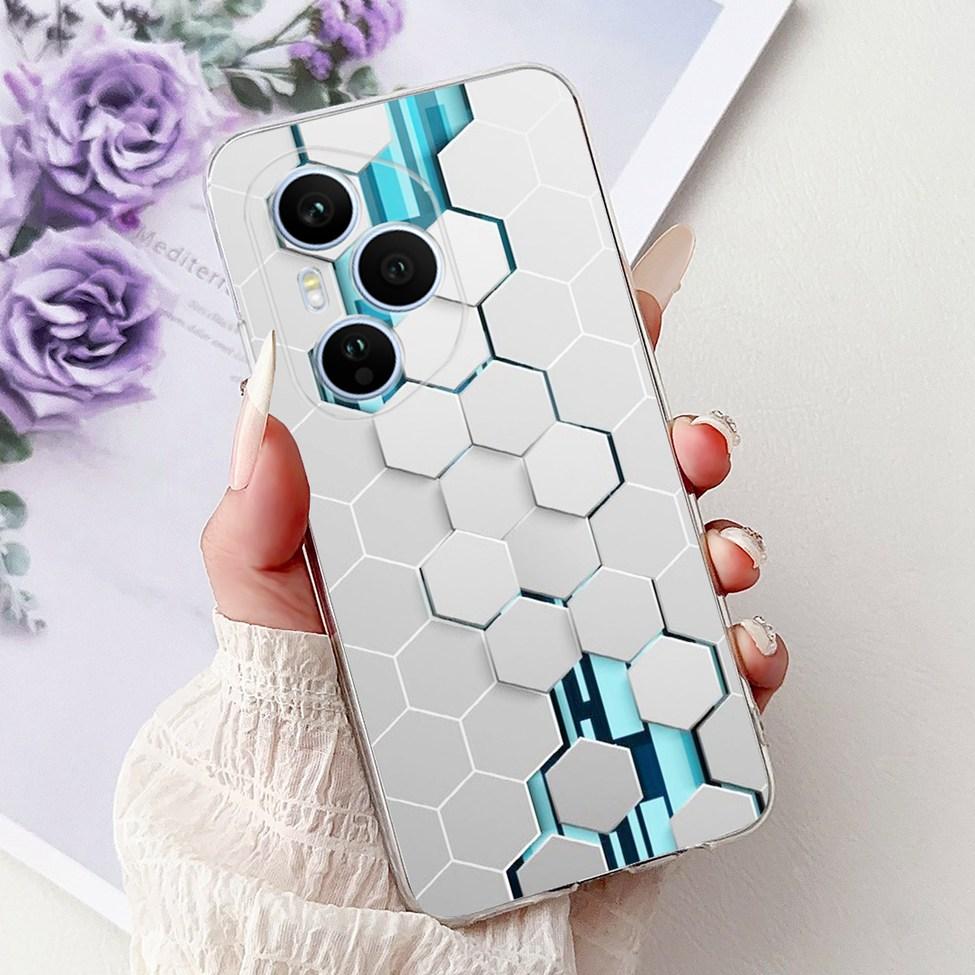 Clear For Honor 400 Pro Case DNP-NX9 Cute Cartoon Cat Fashion Flower Funny Painted Soft Bumper For Honor 400Pro Back Cover Funda