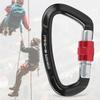 Outdoor Aluminium Alloy D Lock Hammock Backpack Cable   Rock Climbing Carabiner