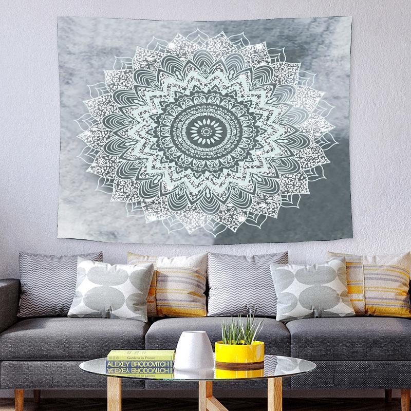 Mandala beach towel multi-purpose tapestry sitting blanket wall hanging bedroom background cloth blanket ethnic style