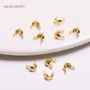 18K Gold Plated Lobster Clasps Spring Clasps End Tip Covers Crimp Beads Covers Wire Protectors DIY Jewelry Making Accessories
