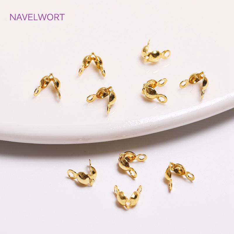 18K Gold Plated Lobster Clasps Spring Clasps End Tip Covers Crimp Beads Covers Wire Protectors DIY Jewelry Making Accessories