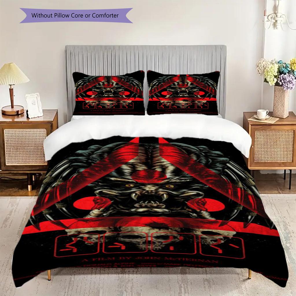 Predator Green Markings Swords Threepiece Set 1 Duvet Cover 2 Pillowcase Without Core Bedding Set Soft And Comfortable