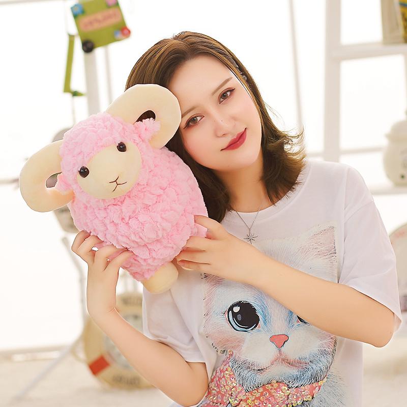 25~55Cm Cute Sheep Doll Standing Plush Toy Stuffed Grassland Animal Cartoon Colorful Doll Four Colors Soft Plushie Gift