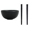 Simulation Miniature Tableware Set 1/12 Alloy Bowl Chopsticks Model Figurine For Doll House Dining Scene Enhancement