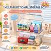 Desktop Storage Box Office Supplies With Lid Cosmetic Organizer Box Transparent Large Capacity Book Document Storage Box