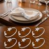 6PCS Modern Moon Napkin Rings Minimalist Table Napkin Holder Party Supplies Serviette Ring  Wedding