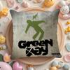 G-Green Day S-Saviors Cushion Cover Linen Organic Fabric Double-Sided Printing Breathable Pillow Case Sofa Home Decor Gift