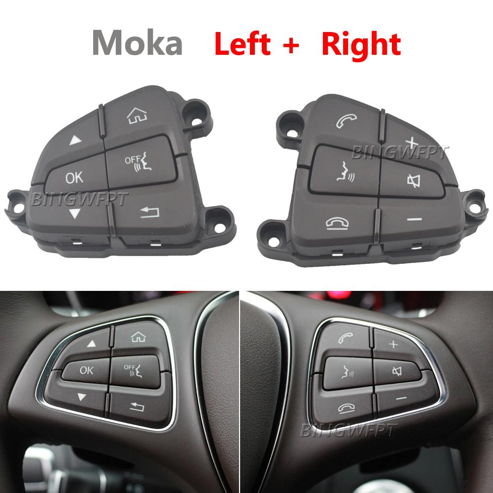 1pair Black/Moka Color Steering Wheel Control Switch Buttons For BENZ C GLC Class W205 W253 A0999050200 A0999050300
