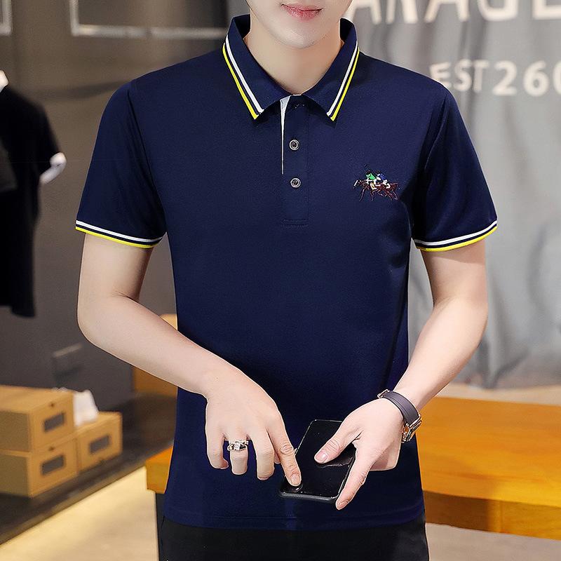 Men 'S Short Sleeve T -Shirt Summer Casual Thin Embroidered Men 'S Polo Shirt