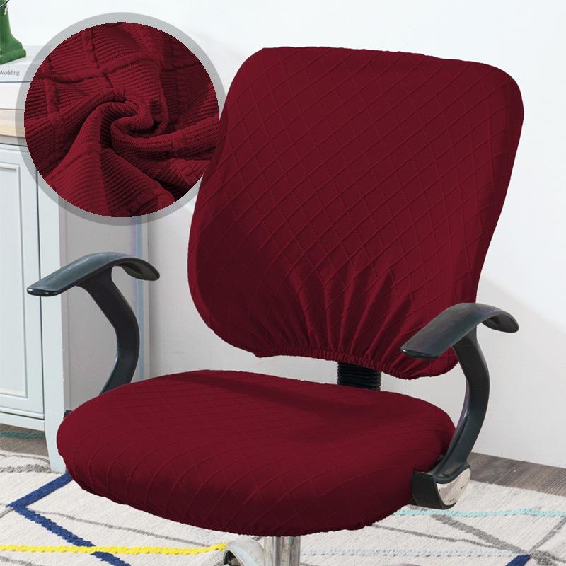 Chair Cover Thicken Solid Office Computer Spandex Split Seat Cover Universal Office Anti-dust Armchair Cover