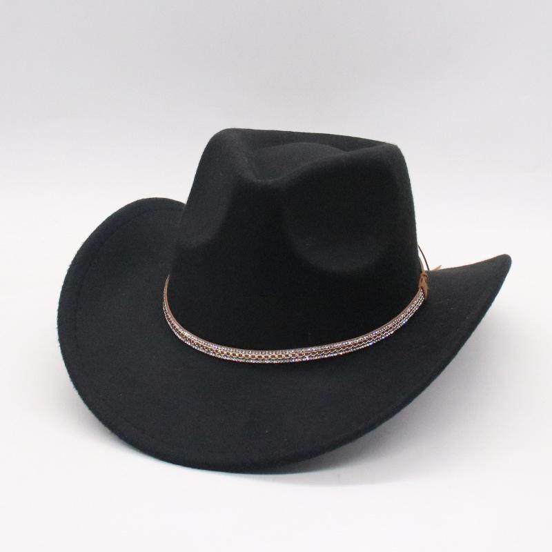 Britischer Stil Retro Westlicher Cowboyhut Vielseitiger Ethnischer Stil Filzhut Herren- Und Damen-Zylinder