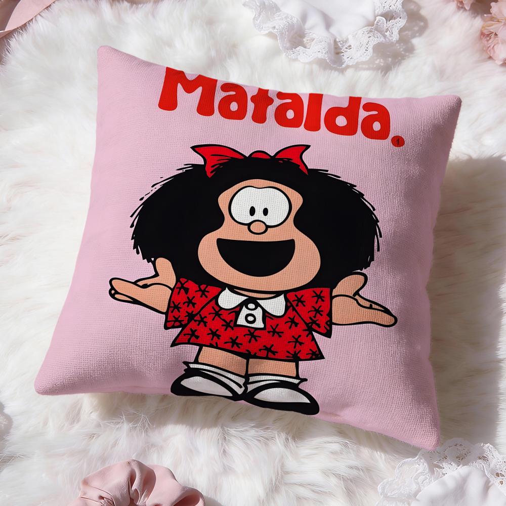 Anime M-MafaldaS Cushion Cover Premium Comfort Reversible Pillow Cove -Two in One Design for Any Room & Car Interior