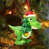 New Christmas Hanging Pendants 1pcs Resin Dinosaurs Cow Animal Indoor Ornaments New Year Pendants Merry Christmas Decoration