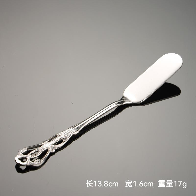 304 Stainless Steel European Hollow Court Relief Creative Dessert Cake Spoon Fork Ins Retro Souvenir