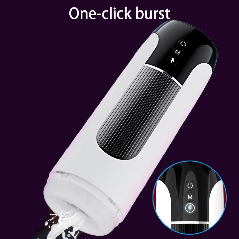 Masturbator masculin telescopic automat, mașină de împingere, muie, păsărică, gemetă, cupă de masturbare, jucării sexuale pentru adulți pentru bărbați