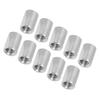 10Pcs Coupling Nut Round Rod Connector 304 Stainless Steel Female Thread M12x1.75 16 L35mm