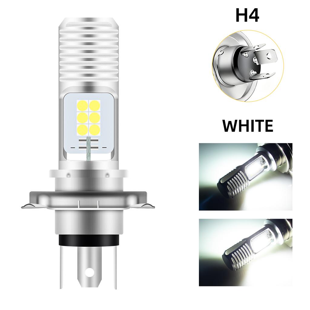 H4 BA20D P15D LED Bulbs Motorcycle Headlight Canbus Hi/Lo Beam Lamp 12SMD Super Bright Day Running Light for Motorbike Scooter