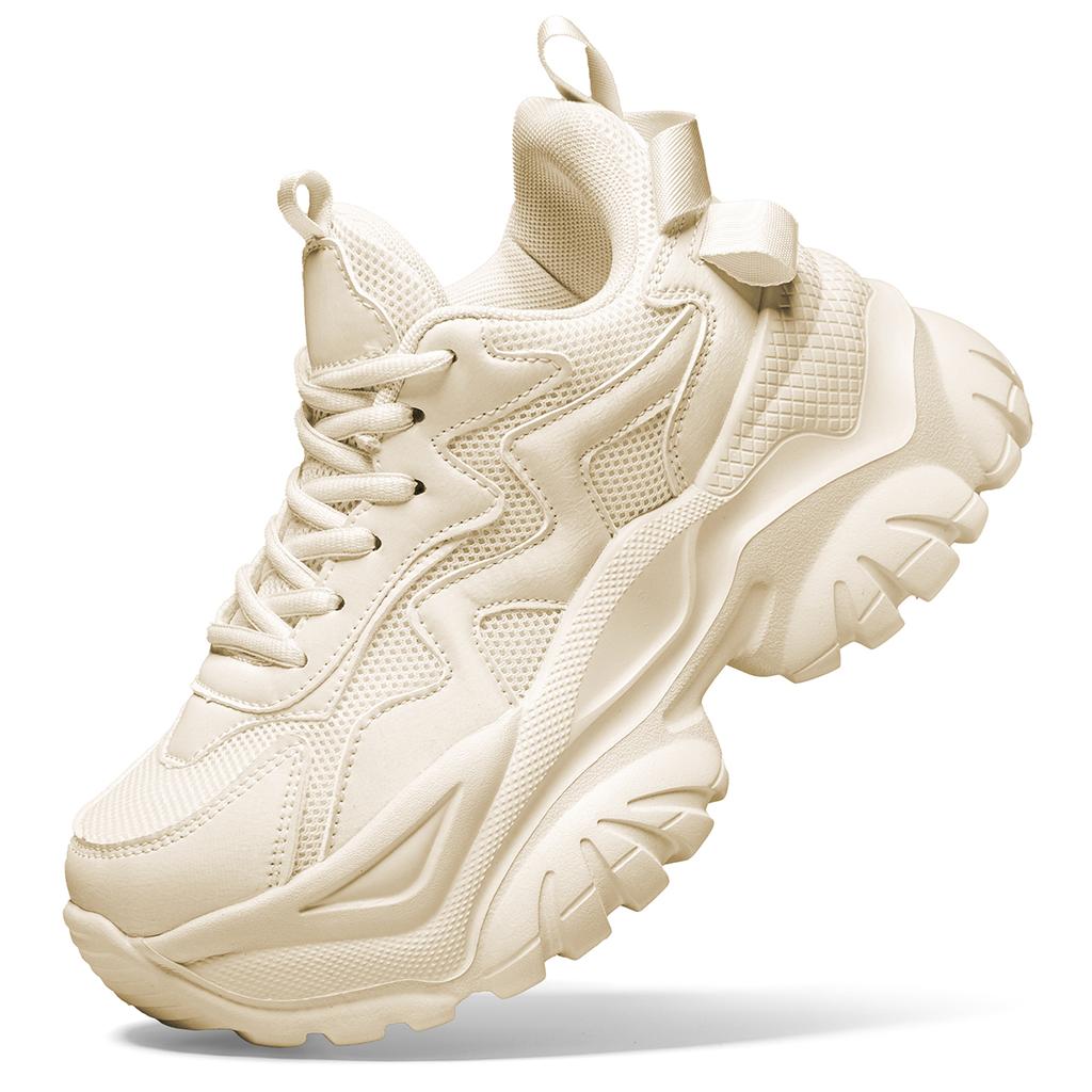 TUINANLE Neue modische und vielseitige trendige Sneaker für Damen: Bequeme Sneaker mit dicker Sohle, Größen 35-42