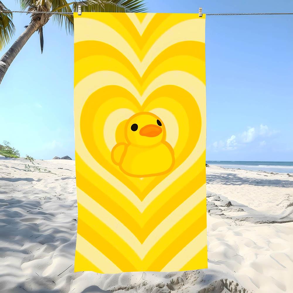 Kleine Gelbe Ente Handtuch Strandtuch Übergröße Super Saugfähig Weich Schwimm Strandtücher Für Männer, Frauen