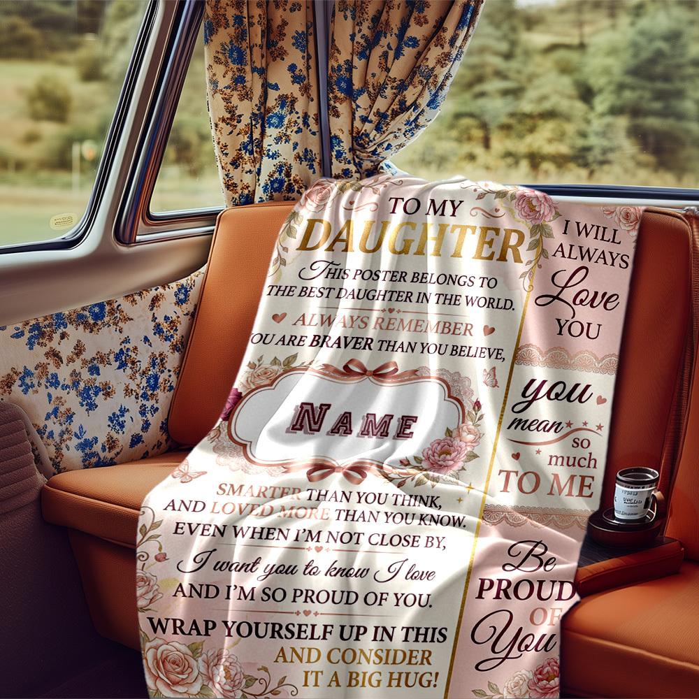 Love Pride Daughter Blanket Durable Comfort For Sofa Couch Office Bed Picnics Ideal For All Seasons Stylish Decor Perfect Gift For Relatives And