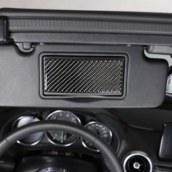 Carbon Fiber Interior Cosmetic Mirror Cover Sticker For Mazda MX-5 Miata 16-23