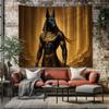 Epic Anubis Egyptian God Tapestry Wall Hanging – Dark Mythological Decor for Living Room or Bedroom Spiritual Gothic Art Print