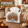 1pc Whimsical Autumn Nature Autumn Tissue Box-Fox Figure Pumpkin Foliage,Durable Napkin Organizer for Car,Kitchen,Dining,Home Decor-Decorative Tableto