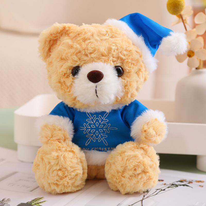 Cute Christmas Teddy Bear Doll Plush Teddy Bear Hug Bear Doll Children's Companion Soothing Ragdoll Doll