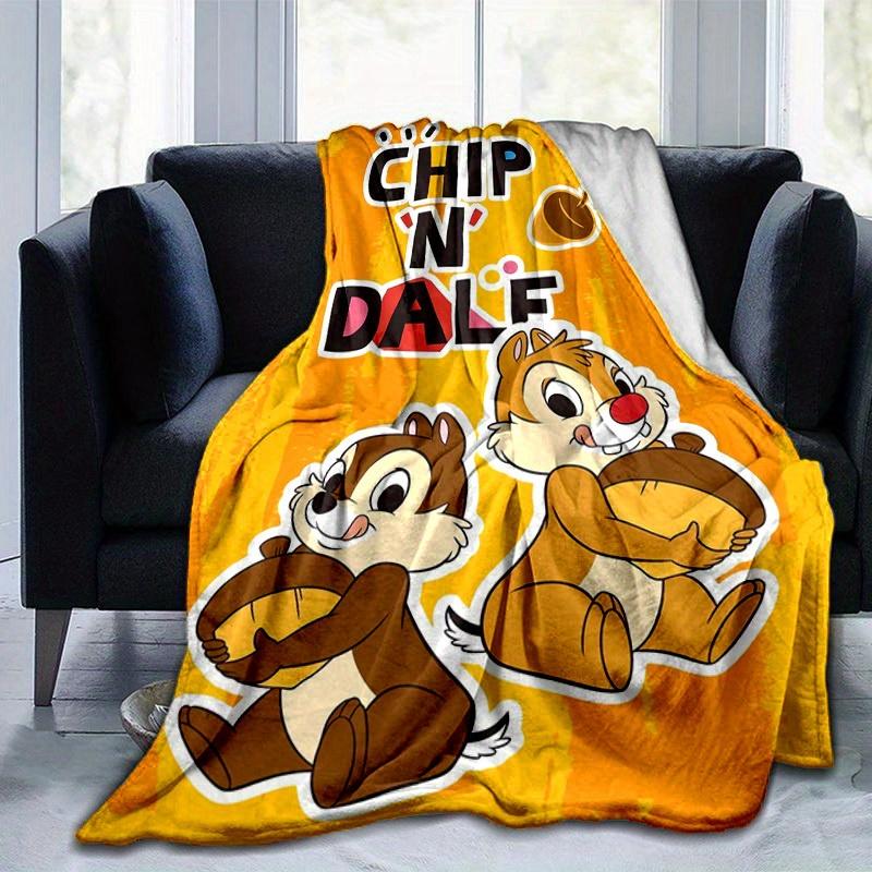 1pc,Chip 'N' Dale Throw Blanket Soft & Cozy Home Decor for Couch, Bed, Car, Travel, Camping