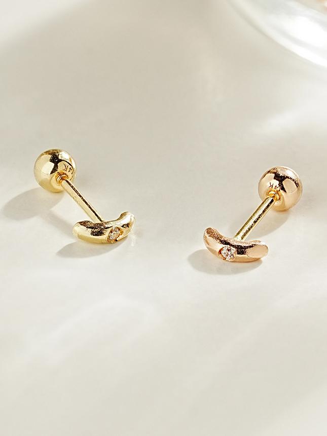 Minimalpiercing 14K Half Minimal Piercing Earrings