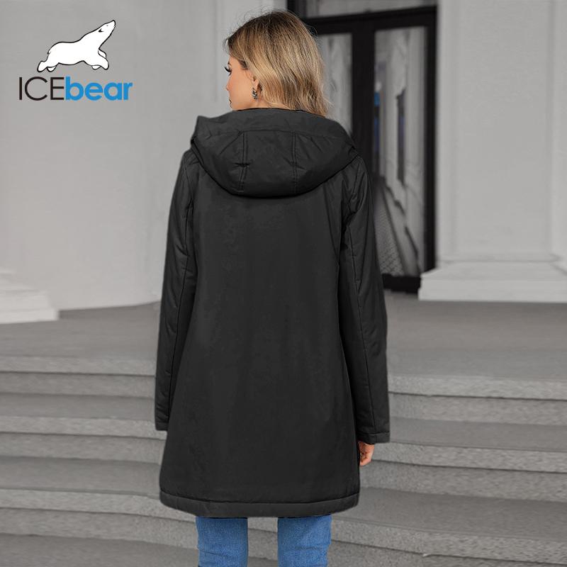 ICEbear 2024 New Women's Jacket Cropped Fashion Women's Winter Down Jacket Zip Pocket Parka High Quality Jacket GWC4531l