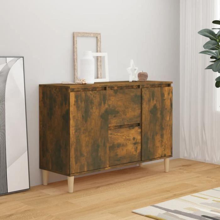 VidaXL Buffet Chêne fumé 101x35x70 cm Bois d'ingénierie 815162