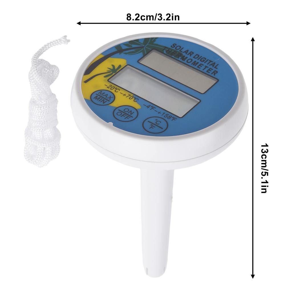 As Picture Digital Pool Thermometer Temperature Instrument Convenient Drawstring Design Designed For Pools And Spas