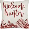 Merry Christmas Decor Cushion Cover 45x45 cm Pillow CaseCartoon Reindeer Santa Claus Printed Throw Pillowcase Linen Pillow Cover