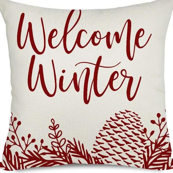 Merry Christmas Decor Cushion Cover 45x45 cm Pillow CaseCartoon Reindeer Santa Claus Printed Throw Pillowcase Linen Pillow Cover