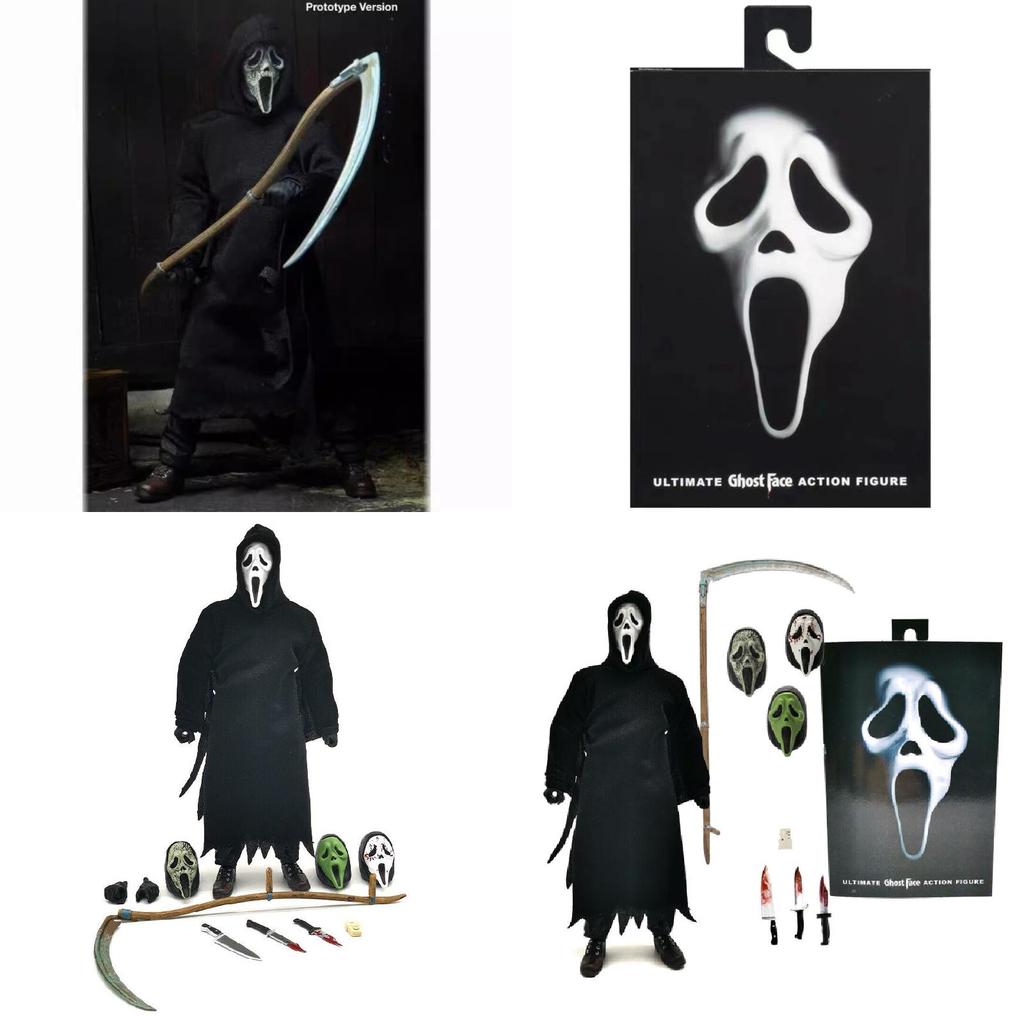 Neca Scream Ghostface Killer Edição Deluxe Figura de Ação Modelo Colecionável de 7 Polegadas
