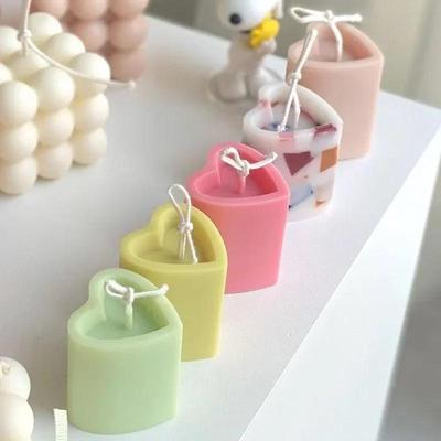 3D Säulenform Liebe Niedliches Herzförmiges Säulenkerzenform Herstellen DIY Handwerk Handgefertigt Aroma Kunstbedarf Geburtstagsgeschenk
