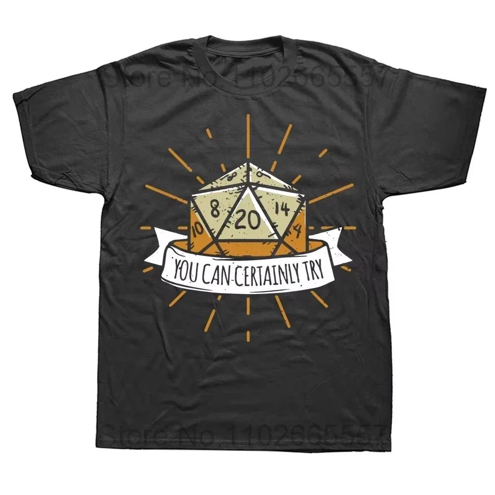 2025 Novelty Dungeon Dragon T Shirts Graphic Streetwear Short Sleeve I Have A Plan D20 Dice Role Playing Game DnD T-shirt Men